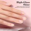 RARJSM Gel Nail Polish Clear Transparent Builder Gel for Nails Rubber Base Gel Hard Gel Nail Polish Sheer Brush on Extend Gel in a Bottle Soak Off UV LED Curing Requires 15ml Salon Home DIY Use