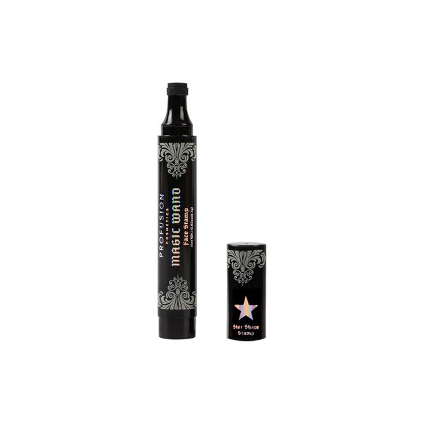 Profusion Cosmetics Rituals Magic Wand Face Stamp, Get Ready for Spooky Activities with Long Wearing and Easy Apply Matte Black Face Stamp, Ideal for Mystical Nights, Raise Your Mystic Persona