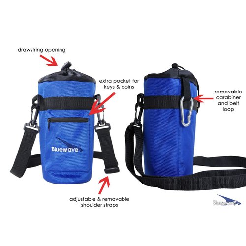 Bluewave Lifestyle GEN3 Water Bottle Carrying Holder Case, Blue, 1 L