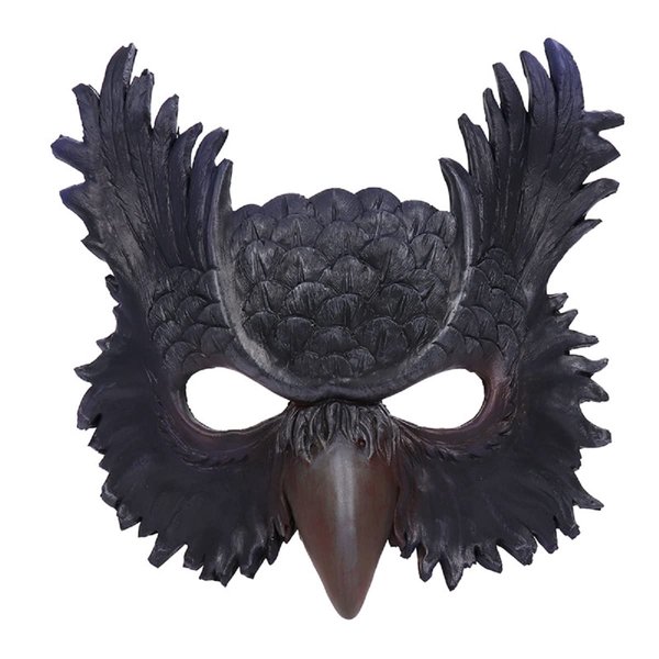 BPNHNA Owl Mask Halloween Masquerade Foam Mask Bird Animal Half Face Mask for Cosplay Costume