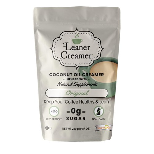 Leaner Creamer: Natural Coconut Oil Based Coffee Creamer - Original (280 Refill Pouch)