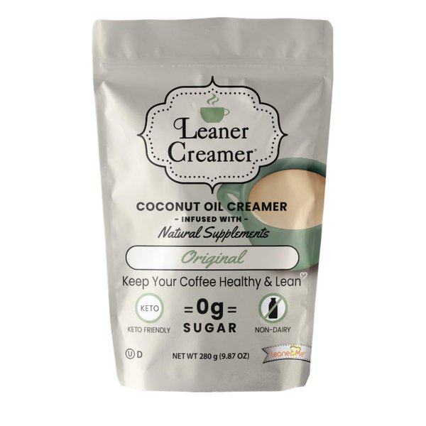Leaner Creamer: Natural Coconut Oil Based Coffee Creamer - Original (280 Refill Pouch)