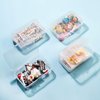 BENECREAT 8 Pack 4.6x2.8x1.3" Rectangle Clear Plastic Bead Storage Containers Box Case with lid for Pins, Coins, Tiny Bead, Jewelry Findings and Other Small Items