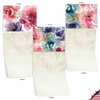 The Best Card Company - 10 Boxed Note Cards with Flowers - Blank Assorted Floral Notecards Bulk (4 x 5.12 Inch) - Lush Blooms M6591OCB