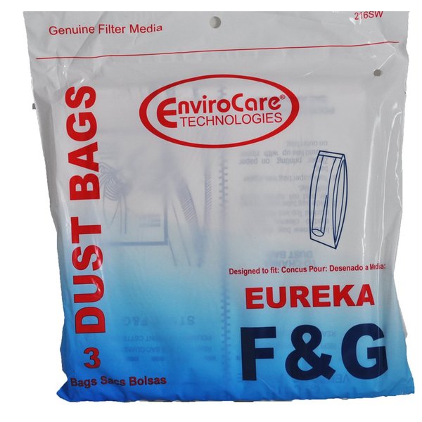 EnviroCare Replacement Premium Vacuum Cleaner bags made to fit Eureka F&G Sanitaire, Kenmore 5062, White Westinghouse, Koblenz, Singer SUB-1, Commercial 3 Pack