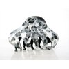 Generic Blue, brown or gray animal print hair claw clip (Primary color: Brown), 1 Count (Pack of 1)