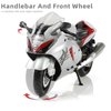 Risopen 1/12 Hayabusa Motorcycle Model Toy Mini Alloy Metal Diecast Motorcycle Model Silver Motorcycle Model Toy Sport Motorcycle Racing Model Collection Gift for Men Kid Boy (2022)