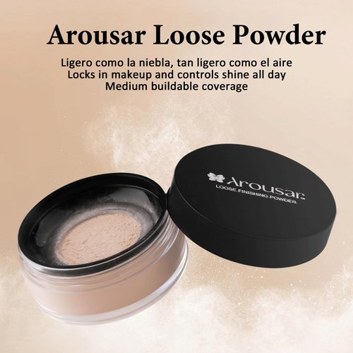 Arousar Loose Setting Powder, Matte and Lightweight Oil Control Face Powder, Shine-Free Matte Finishing Powder, Long Lasting for Setting or Foundation 01# LIGHT 01