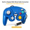 FIOTOK Gamecube Controller, Classic Wired Controller for Wii Nintendo Gamecube (Red & Blue)