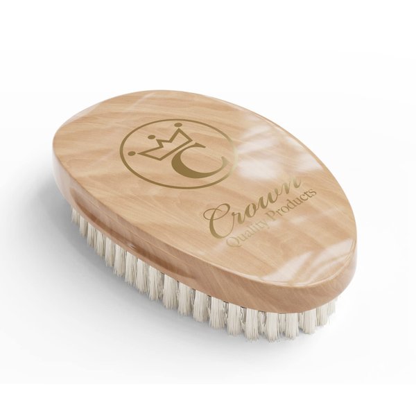 CQP Medium Firm Premium Mixed Boar Bristle Caesar Hairbrush (Light Oak)