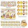 43Pcs Cartoon Dog Theme Birthday Decorations Include Birthday Backdrop-Banner-Cake Topper-24Pcs Cupcake Toppers-16Pcs Balloons for Kids Birthday Party Supplies