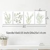 Erctoo Botanical Plant Canvas Wall Art, Framed Boho Wall Decor for Bathroom, Minimalist Aesthetic Bedroom Wall Art, Sage Green Eucalyptus Leaf Prints for Office, Set of 4PCS, 8”X10”