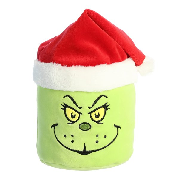 Aurora® Whimsical Dr. Seuss™ Santa Grinch Mallows™ Stuffed Animal - Magical Storytelling - Officially Licensed - Green 6 Inches