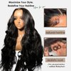 OCTSUN 28" Body Wave Lace Front Wigs Human Hair Pre Plucked 13x4 HD Lace Front Wigs Human Hair 180% Density Body Wave Human Hair Wig with Baby Hair Glueless Lace Frontal Wigs Human Hair for Women
