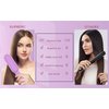 Negative Ionic Hair Straightener Brush with 9 Temp Settings, 30s Fast Heating, Hair Straightening Comb with LED Display, Anti-Scald & Auto-Shut Off Hair Straightening Iron (Purple)