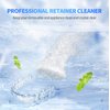 MitButy Retainer Cleaner Tablets (120 Count) with 1 Denture Bath Case and 1 Brush - Denture Cleaning Tablets for Invisalign, Aligners, Mouth & Night Guards, and Removable Dental Appliances