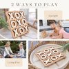 WOOBLI Tic Tac Toe Game, Versatile Boho Neutral Wood Tic Tac Toe Board for Classic Two Person Games, 8.63 Inches Tic Tac Toe Coffee Table Decor with Easel, Unique Gifts or Home Decor