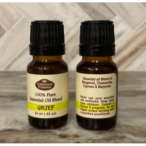 Fabulous Frannie Grief Essential Oil Blend 100% Pure, Undiluted Essential Oil Blend Bergamot, Chamomile, Cypress and Marjoram 10ml (Pack of1)