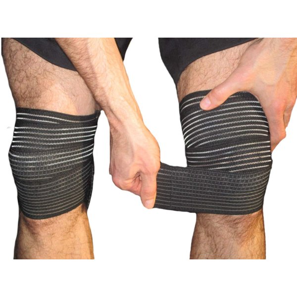 Elastic Knee Compression Sleeve Bandage Wraps | Knee Support Straps for Legs, Thighs, Hamstrings Ankle & Elbow Joints Reduce Swelling | Lymphatic Relief & Elastic Bandage | Women & Men (Small 59 Inch)