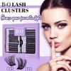 B&Qaugen Lash Extension Kit 192 PCS Eyelash Extension Kit D Curl Lash Clusters Kit Wispy Individual Lash Kit DIY Lash Extension Kit with Lash Glue and Remover Applications (B05+B06, Kit)