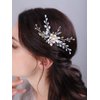 JWICOS Wedding Hair Comb Clip Bridal Crystal Flower Wedding Hair Accessories for Women and Girls