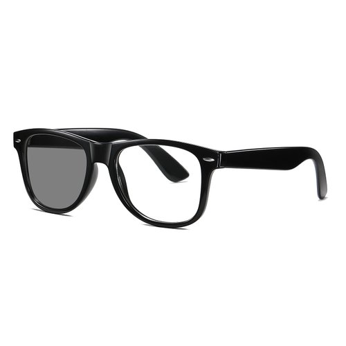 ZAMGIC Photochromic Day Night Sunglasses Blue Light Blocking Glasses for Men and Women Retro Rectangle Black Frame Photochromic Lens