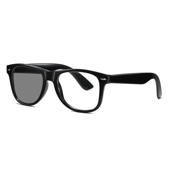 ZAMGIC Photochromic Day Night Sunglasses Blue Light Blocking Glasses for Men and Women Retro Rectangle Black Frame Photochromic Lens