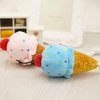 LNYMZD Brown-Blue Ice Cream Dog Squeaky Toys, Puppy Chew Toys with Ropes, Dog Plush Toy for Small to Medium Dogs and Cats Pet Supplies