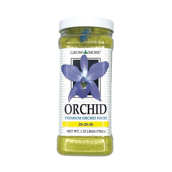Grow More All Purpose Orchid Fertilizer 20-20-20 for Soil Maintenence Year Round - 20oz of Water Soluble Orchid Food Fertilizer for All Orchids - Orchid Plant Food for Healthy Growth & Vibrant Blooms