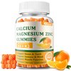Calcium Magnesium Zinc Gummies with Vitamin D3 & K2 - Sugar Free Calcium Gummies for Women and Men - Bone & Immune Support - Non-GMO, Gluten-Free, Orange Flavored - 60 Gummies