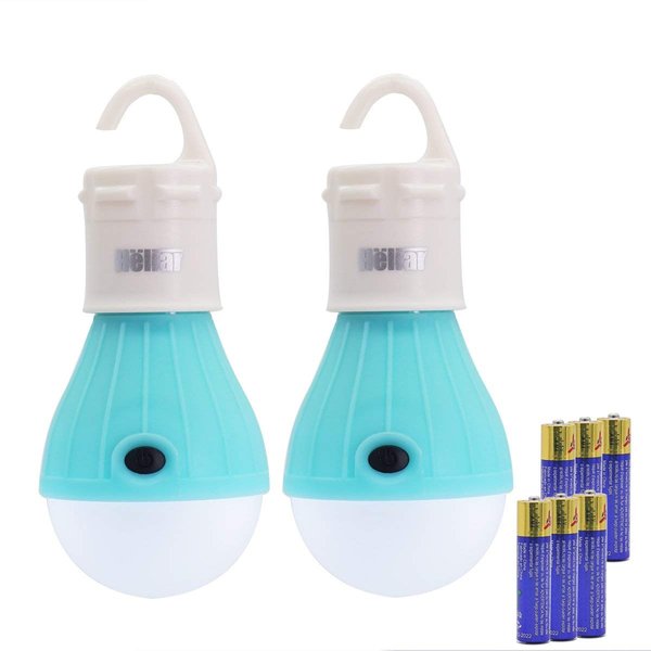 Heliar Lanterns Battery Powered Led Camping Lights with Hook for Easy Hanging - Portable and Lightweight Tent Light for Kids Lantern with Adjustable Brightness - 2 Packs, 6 AAA Battery Included