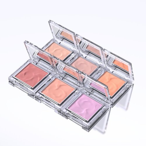 ABOUT TONE Fluffy Wear Blusher 6 Colors - Wearable Mute Color Powder Blush, Airy and Blurring Finish, Soft Matte, Blendable and Buildable, Natural Cheek Makeup, Vegan, 0.15oz (02 BASHFUL PINK)