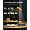 TROND Desk Lamp, Bright Dimmable Eye-Caring Table Lamp, 3 Color Modes 7 Brightness Levels, Flexible Gooseneck, Touch Control, Memory Function, Desk Light for Home Office Bedside Task Reading