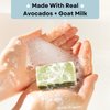 Way Natural Avocado Facial Bar - Real Goat Milk Face Soap Bar - Nourishing, Gently Exfoliating Face Wash - Organic Soap - 1 (3oz) Avocado Goat Milk Soap Bar