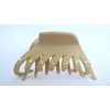 Tan beige hair claw clip with crystals for fine thin hair (Crystal choice: With crystals)