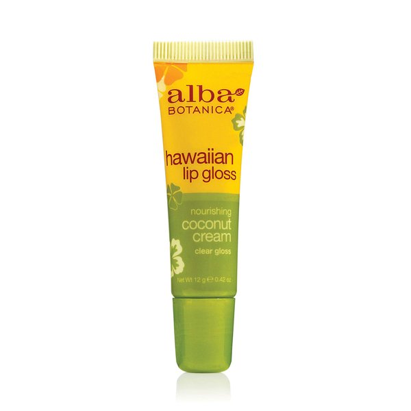Alba Botanica Hawaiian, Coconut Cream Clear Lip Gloss, 0.42 Ounce