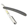 Classic Samurai Stainless Steel Professional Barber Straight Edge Razor with 100 Lord Single Edge Razor Blades (Gray)