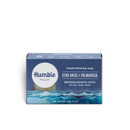 Humble Brands Handcrafted Bar Soap, Organic Cold Processed Soap Bars, Moisturizing Face & Body Cleanser - Star Anise & Palmarosa