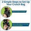 York Nordic Underarm Crutch Bag - Attaches to Your Crutches For an Easy Travel Accessory Featuring Dual Pockets and Large Compartment