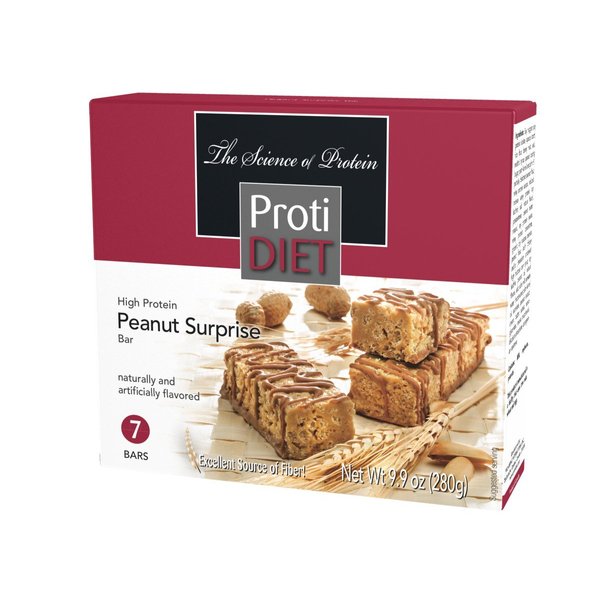 Protidiet Peanut Surprise High Protein Bar 9.87 oz (280g), (7 bars)