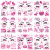 HOWAF 9 Sheets Breast Cancer Awareness Face Tattoos Pink Ribbon Waterproof Temporary Tattoos Stickers for Woman Hope Fight Breast Cancer Party Decorations Fundraising Event Face Body Accessories