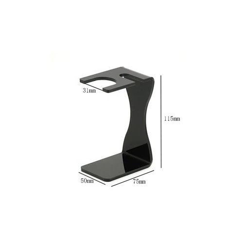lasenersm 1 Piece Acrylic Shaving Brush and Razor Holder Shave Brush Stand Beard Brush Holder Razor Stand Razor Brush Holder for Razor Storage Men's Shaving Tool, Black