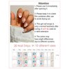 Wahrshei Semi Cured Gel Nail Strips | 20pcs French Flower Gel Nail Stickers UV | Semi Cured Gel Nail Wraps for Home Nails DIY