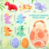 Zhanmai 11 Pcs Dragon Stuffed Animal Small Dino Plush Toy and Egg Bag Set Stuffed Dragon Stuffed Animals Plush Toys Soft Dragon Stuff Animals for Birthday Dragon Themed Party Decorations (Vivid)