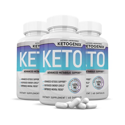 (3 Pack) Ketogenix Keto Pills 1275MG New & Improved Formula Contains Apple Cider Vinegar Extra Virgin Olive Oil Powder Green Tea Leaf 180 Capsules