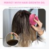 FREATECH Scalp Massager Hair Growth, Scalp Scrubber with Soft Silicone Bristles for Dandruff and Hair Care, Shampoo Brush Hair Massager Scalp Exfoliator for Wet & Dry, Long Curly Thick Hair, Red