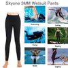 Wetsuit Pant Neoprene Pants for Women Men 3MM Snorkeling Scuba Long Pant Leggings, 2MM 1.5MM Diving Swim Tights Pants Wetsuits Shorts Sun Protection for Surfing Cold (3MM Black Women, Medium)