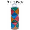 3 Pc Juggling Balls Kit - Light Weight Juggling balls for Beginners & Professional, 3 Ball Juggling Set Great for Kids & Adults Professional to Learn Juggle Skill - Colorful 4 Panel Design