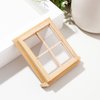 Toyvian 2 Pcs Dollhouse Wooden Windows Miniature Window Frame 1 12 Dollhouse Furniture Mini Window Tiny Wooden Window Models Window Ornaments for Doll House, Craft