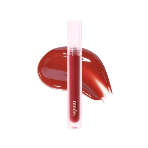 mude Glacé Lip Tint 04 Burnt Chili Long-Lasting Liquid Stain Buildable Layer with Glossy Finish for Juicy Glowy Lips K-Beauty K-Cosmetics